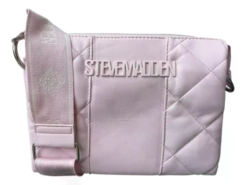 CARTERA O CROSSBODY STEVE MADDEN MODELO BPIERO2 ROSA LISA PLATEADO - 6