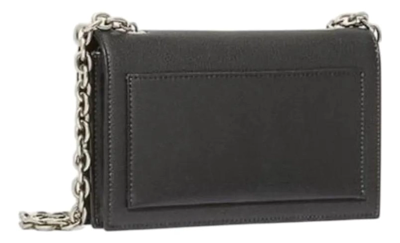 CARTERA Y CLUTCH MARCA CALVIN KLEIN ORIGINAL NEGRO LISA PLATEADOS - 2