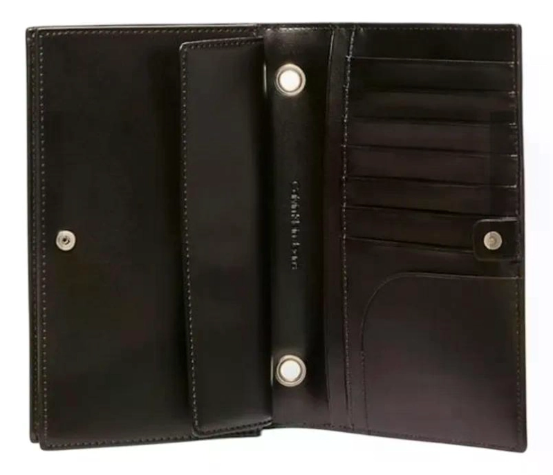 CARTERA Y CLUTCH MARCA CALVIN KLEIN ORIGINAL NEGRO LISA PLATEADOS - 4
