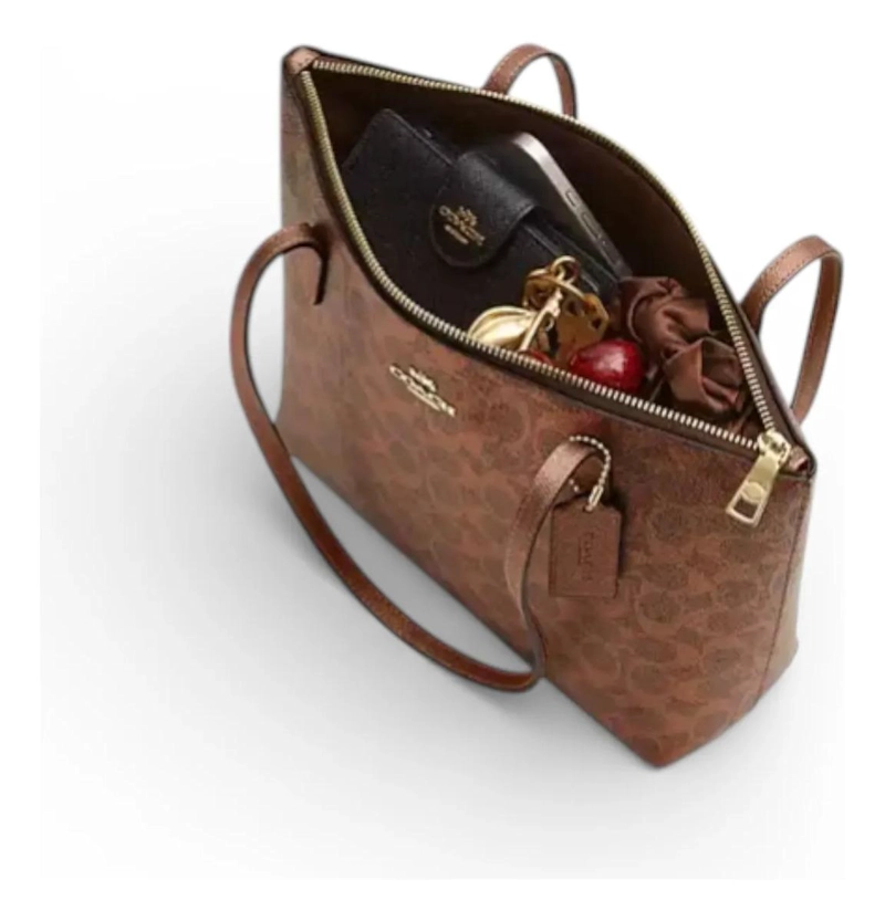 CARTERA TOTE MARCA COACH MODELO FIONA ORIGINAL - 3