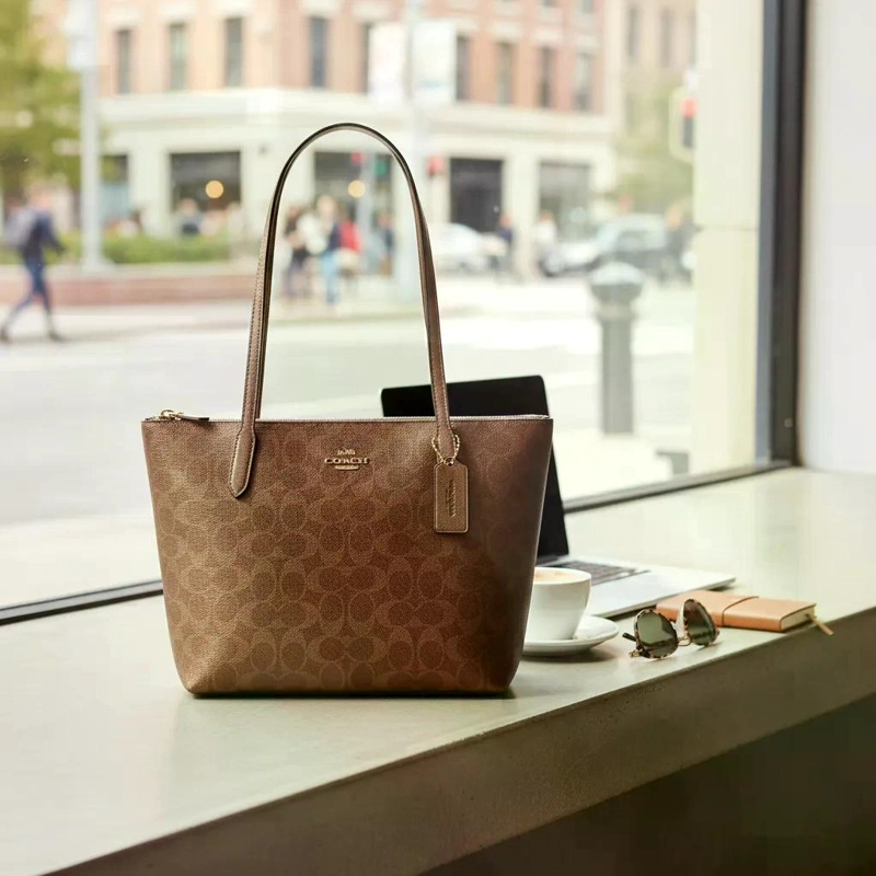 CARTERA TOTE MARCA COACH MODELO FIONA ORIGINAL - 9