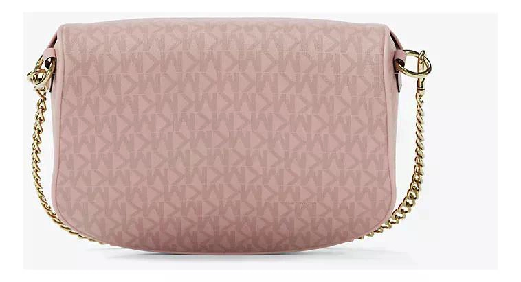 BANANO/RIÑONERA MICHAEL KORS MODELO SLATER MEDIANO COLOR ROSA DISEÑO DE LA TELA MONOGRAMA - 4