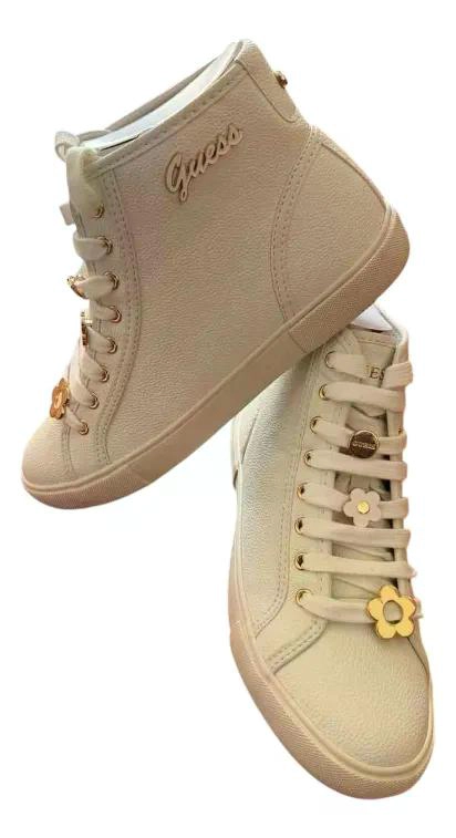 ZAPATILLA DE MUJER GUESS MODELO IVORY BLANCO LISA 7.5 - 6