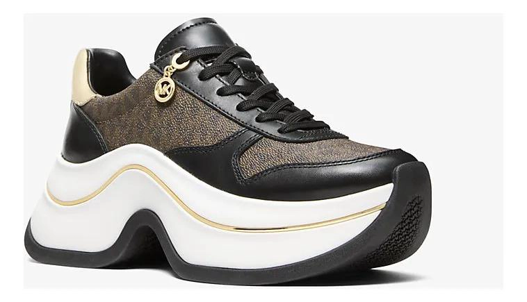 ZAPATILLA MICHAEL KORS MODELO ARLA ORIGINALES MARRON 39 CL - 1