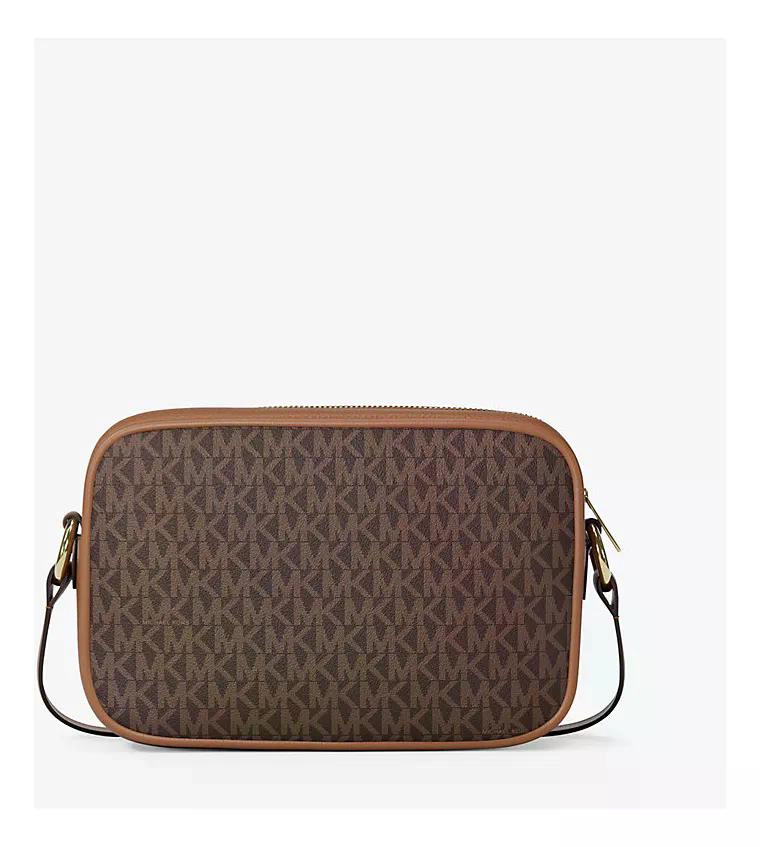 CARTERA CROSSBOSY MICHAEL KORS JET SET TRAVEL SMALL ORIGINAL CAFE  MONOGRAMA DORADO - 3