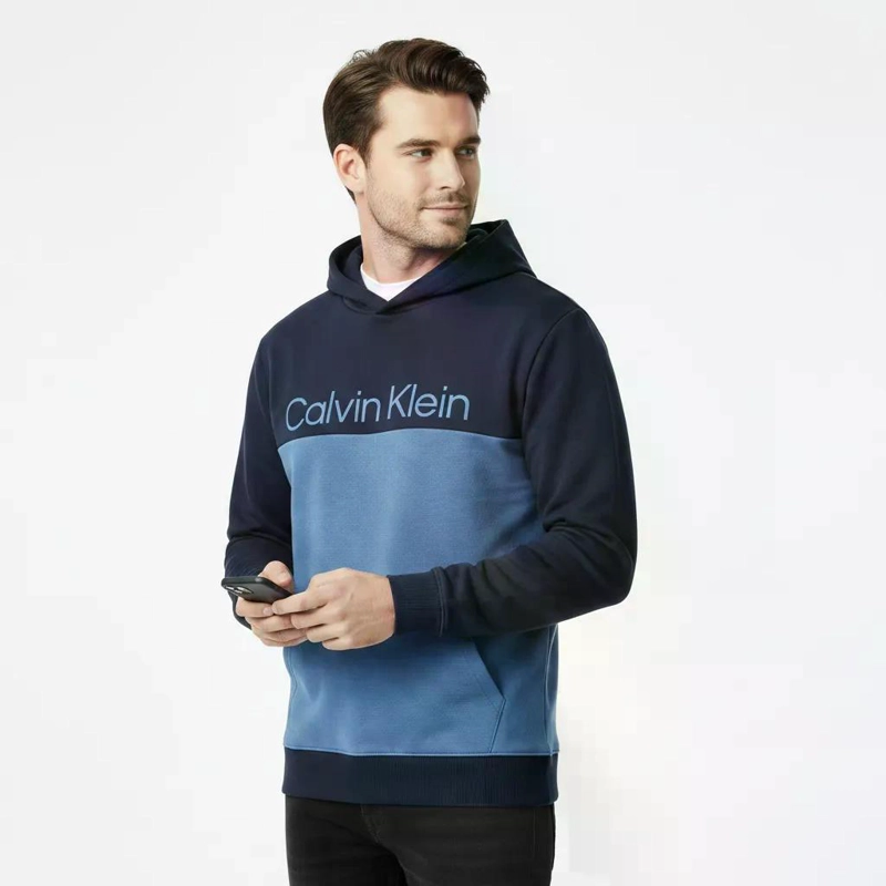 POLERON HOMBRE CALVIN KLEIN CON CAPUCHA L BEIGE - 1