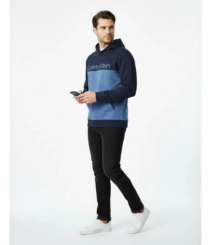 POLERON HOMBRE CALVIN KLEIN CON CAPUCHA L BEIGE - 3