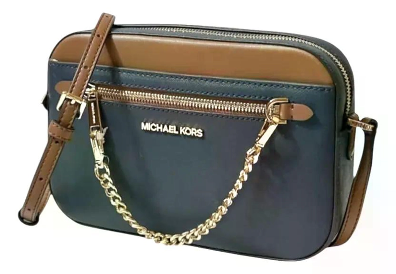 CARTERA CROSSBODY MICHAEL KORS JET SET ITEM CHAIN ORIGINAL NEGRO DEGRADE - 2