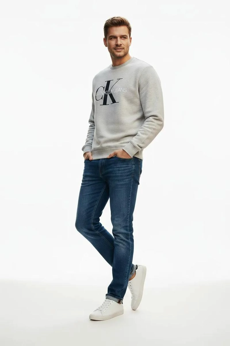 POLERON HOMBRE CALVIN KLEIN LOGO HOMBRE L GRIS - 3