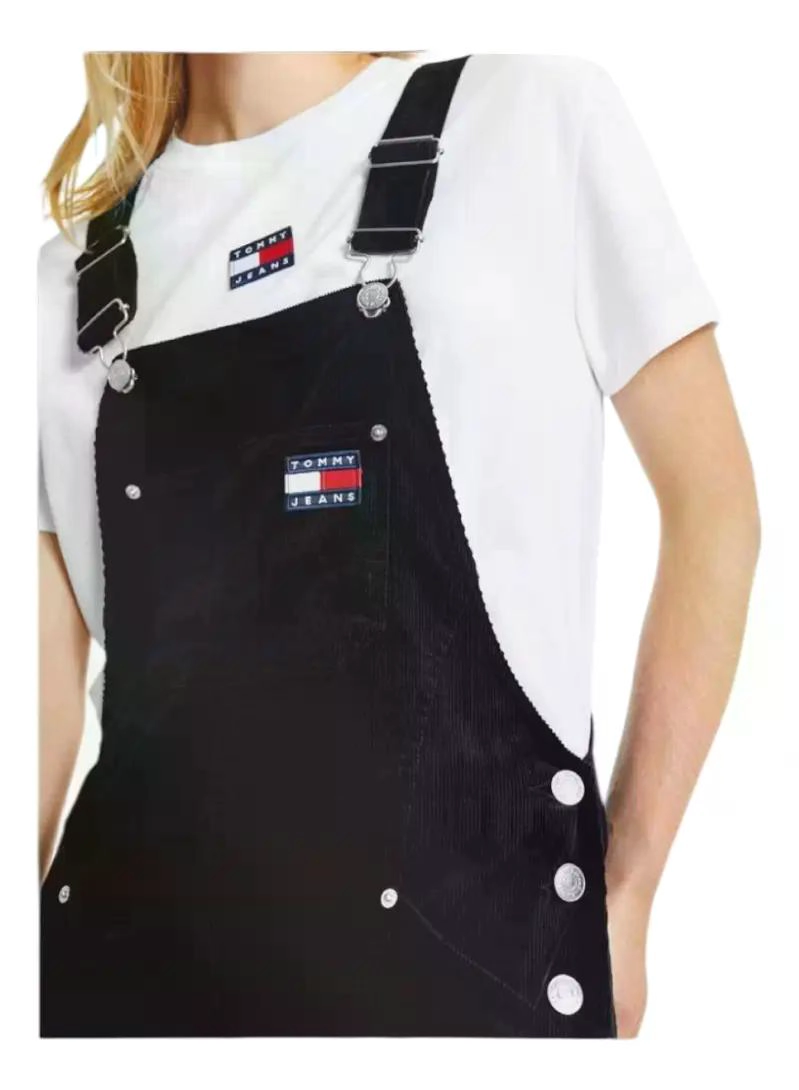 JARDINERA TOMMY HILFIGER PARA MUJER, ESTILO OVEROL NEGRO LISA S - 3
