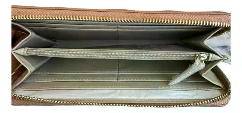 BILLETERA CLUTCH FOSSIL JORI FLORAL DE CUERO PARA MUJER MARRON CLARO ESTAMPADO - 5