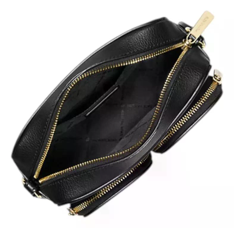 CROSSBODY MICHAEL KORS JET SET CON MONEDERO Y PORTA AIRPODS. NEGRO LISA DORADO - 3
