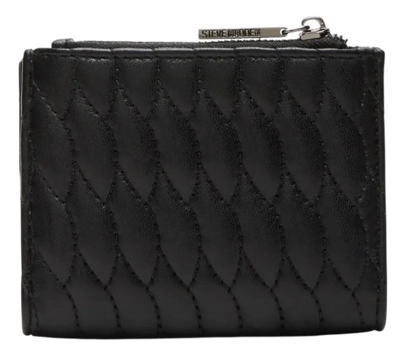 BILLETERA SMALL MARCA STEVE MADDEN NEGRO LISO - 3