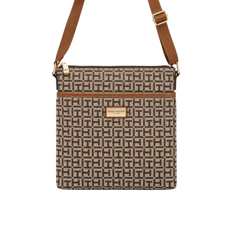 CARTERA CROSSBODY TOMMY HILFIGER CAFE  LOGO - 1
