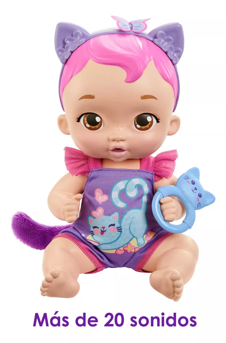 Ripley - MUÑECA MY GARDEN BABY COMIDITAS Y CARIÑOS PELO ROSA INTERACT