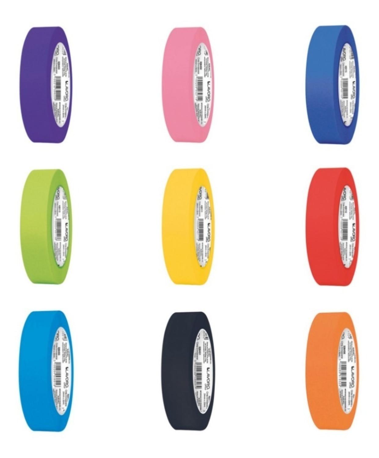 CINTA ENMASCARAR MASKING TAPE COLOR 24MMX20M 9 COLORES - 1
