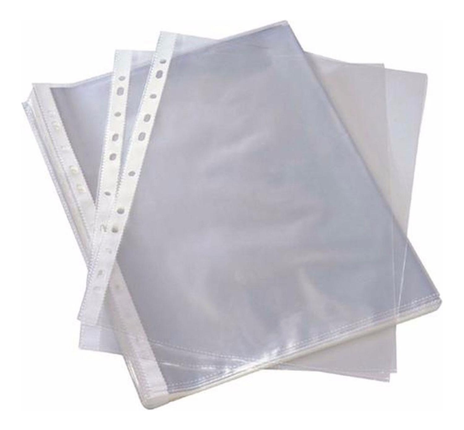 FUNDAS PROTECTORAS PLASTICAS TRANSPARENTE OFICIO 100 UN ADIX - 2