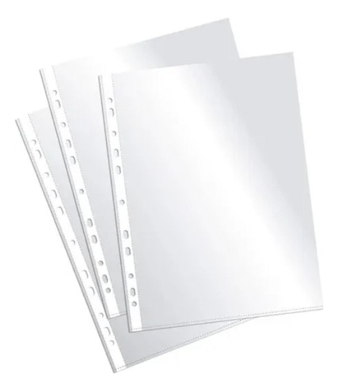 FUNDAS PROTECTORAS PLASTICAS TRANSPARENTE OFICIO 100 UN ADIX - 3