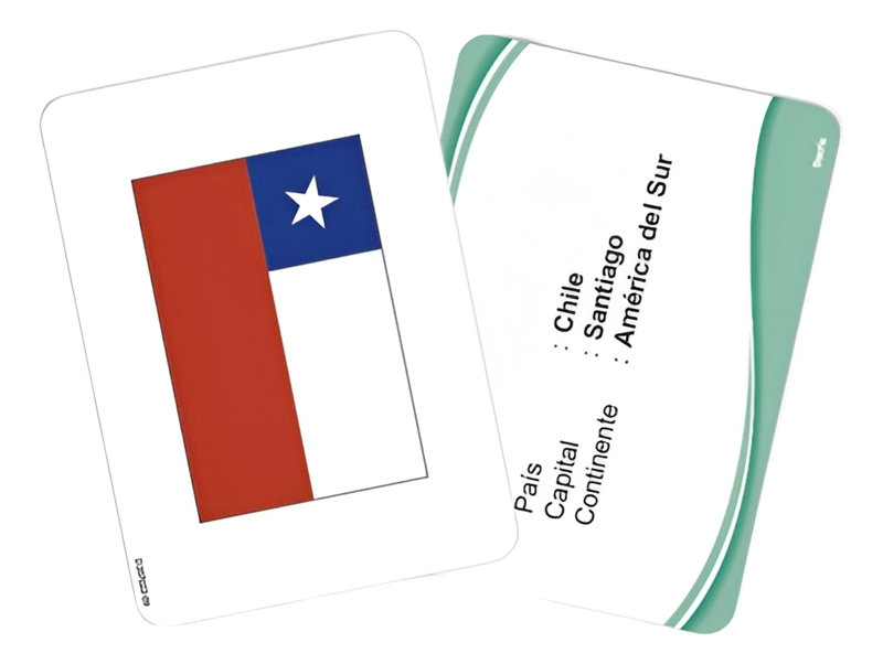 LAMINAS DIDACTICAS, FLASH CARD BANDERAS DEL MUNDO. DACTIC - 2