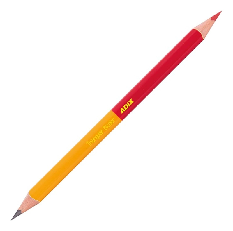 LAPICES TRIANGULARES BICOLOR GRAFITO HB Y ROJO ADIX - 2