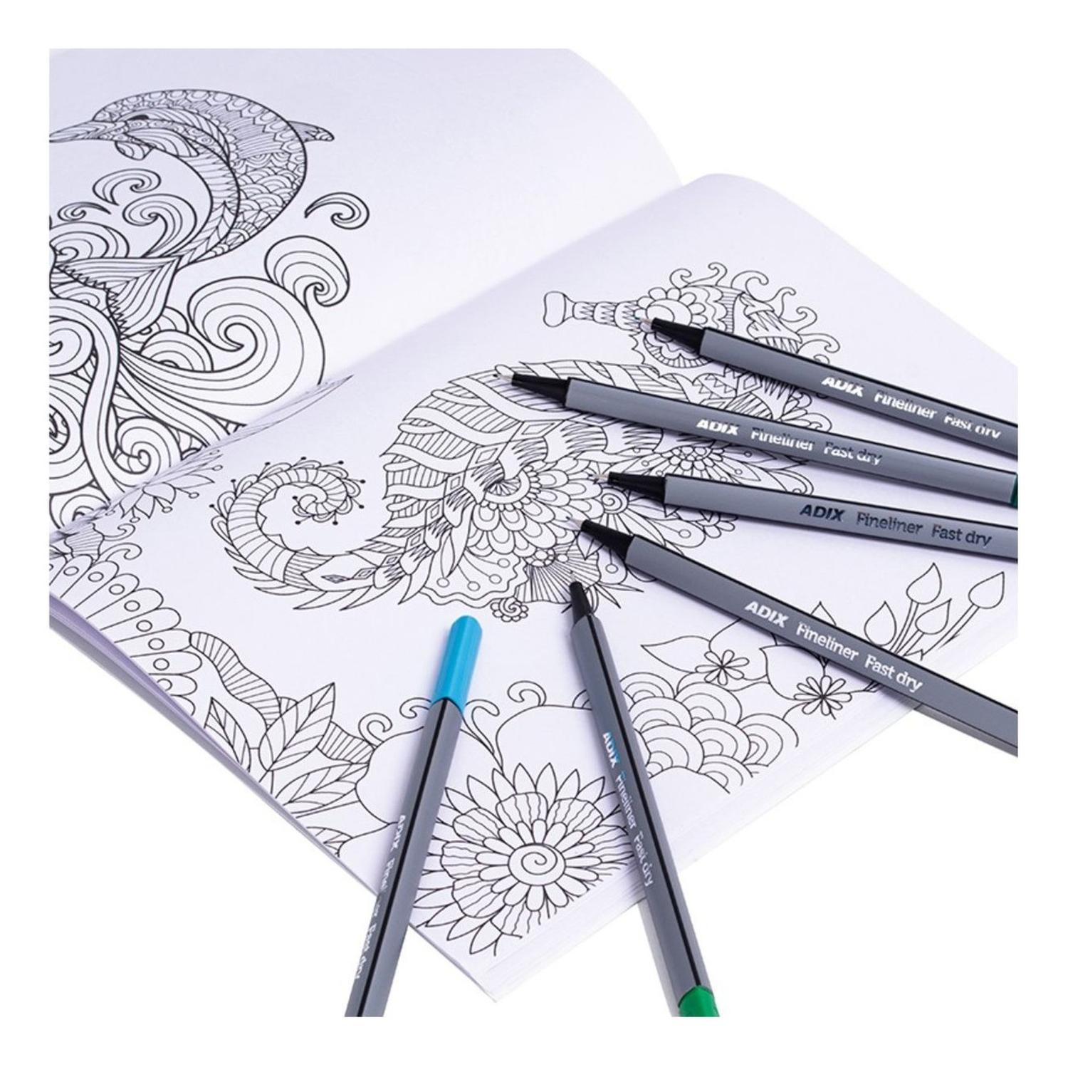 FINELINER TRIANGULAR 48 UNID + LIBRO MANDALAS PARA COLOREAR - 2