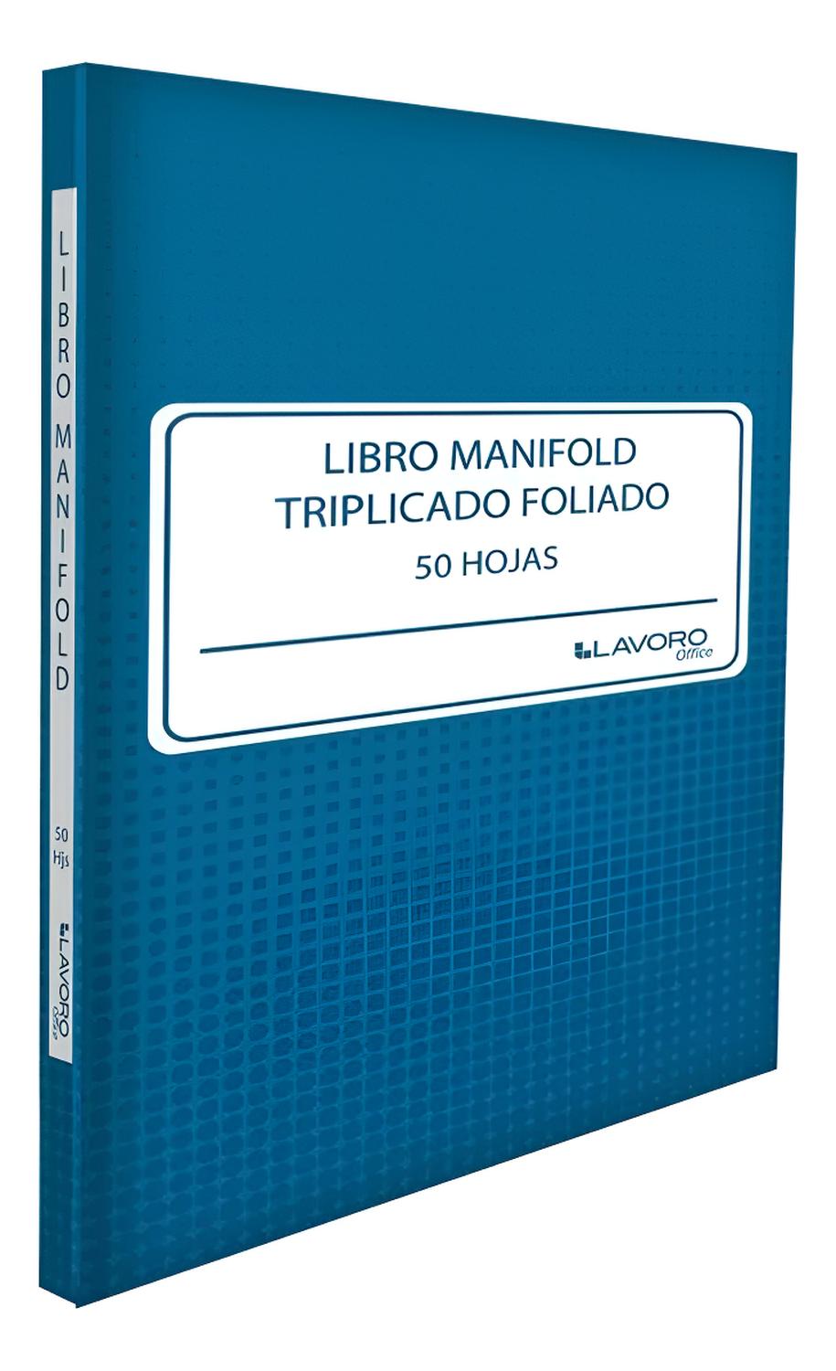 LIBRO MANIFOLD 50 HOJAS TRIPLICADO FOLIADO. LAVORO - 1