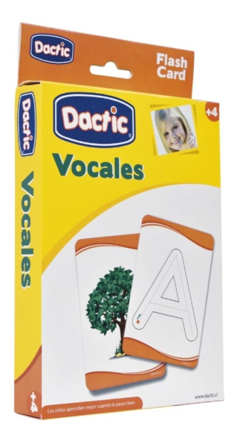 LAMINA DACTIC S DIDACTICAS FLASH CARD VOCALES.