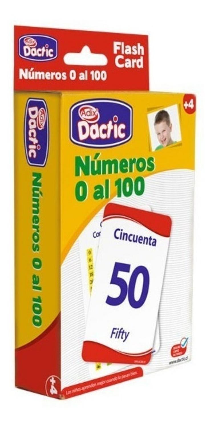 LÁMINA DACTIC S DIDÁCTICAS FLASH CARD NÚMEROS DEL 0 AL 100. - 1