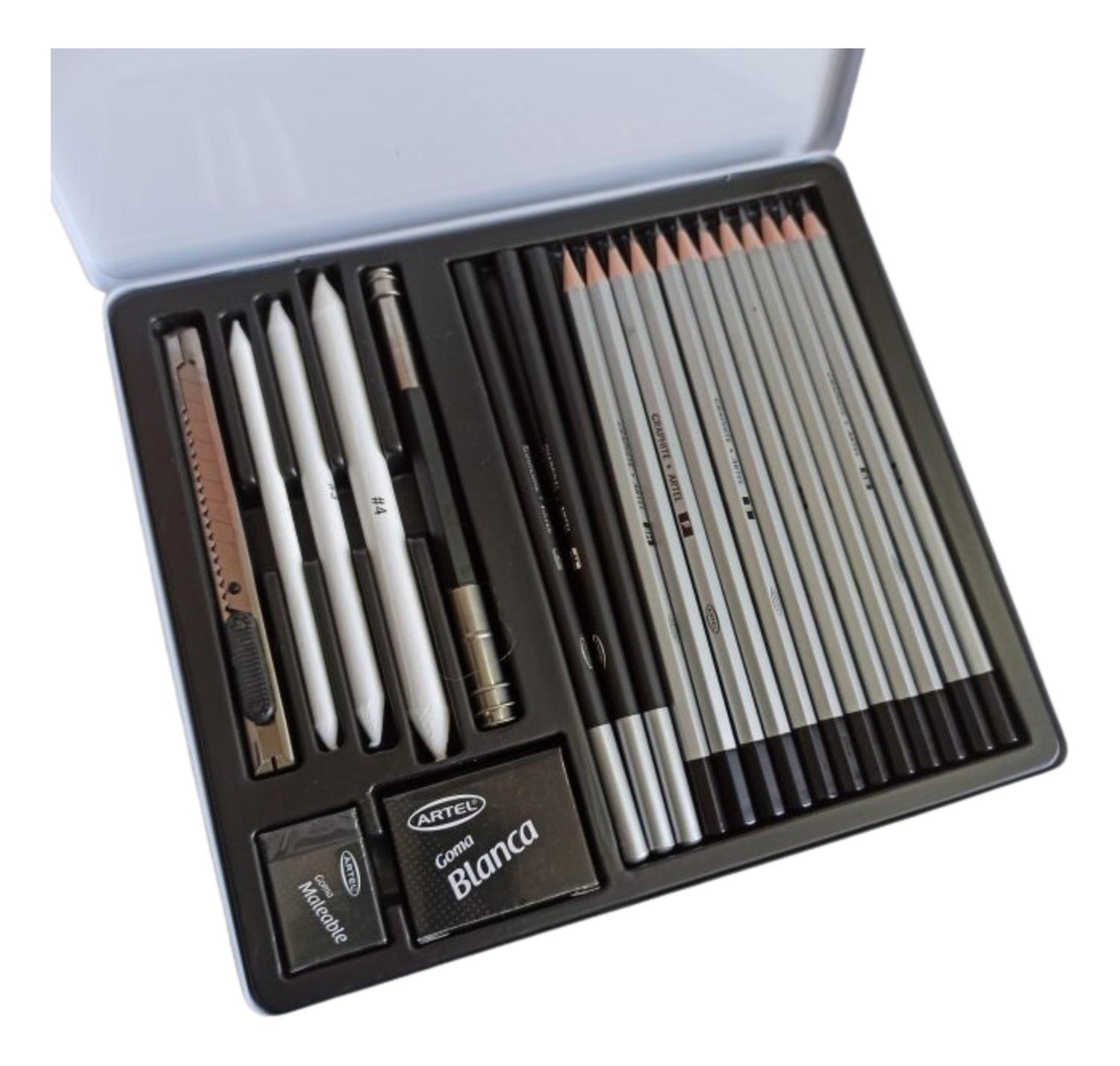 SET DE LÁPICES GRADUADOS PARA CROQUIS Y ESBOZO 22 UNID ARTEL - 3