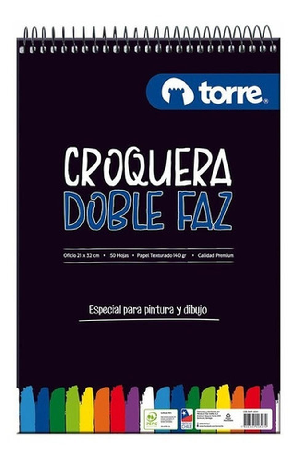 CROQUERA DOBLE FAZ OFICIO 21X32 CM 50 HOJAS. TORRE - 1