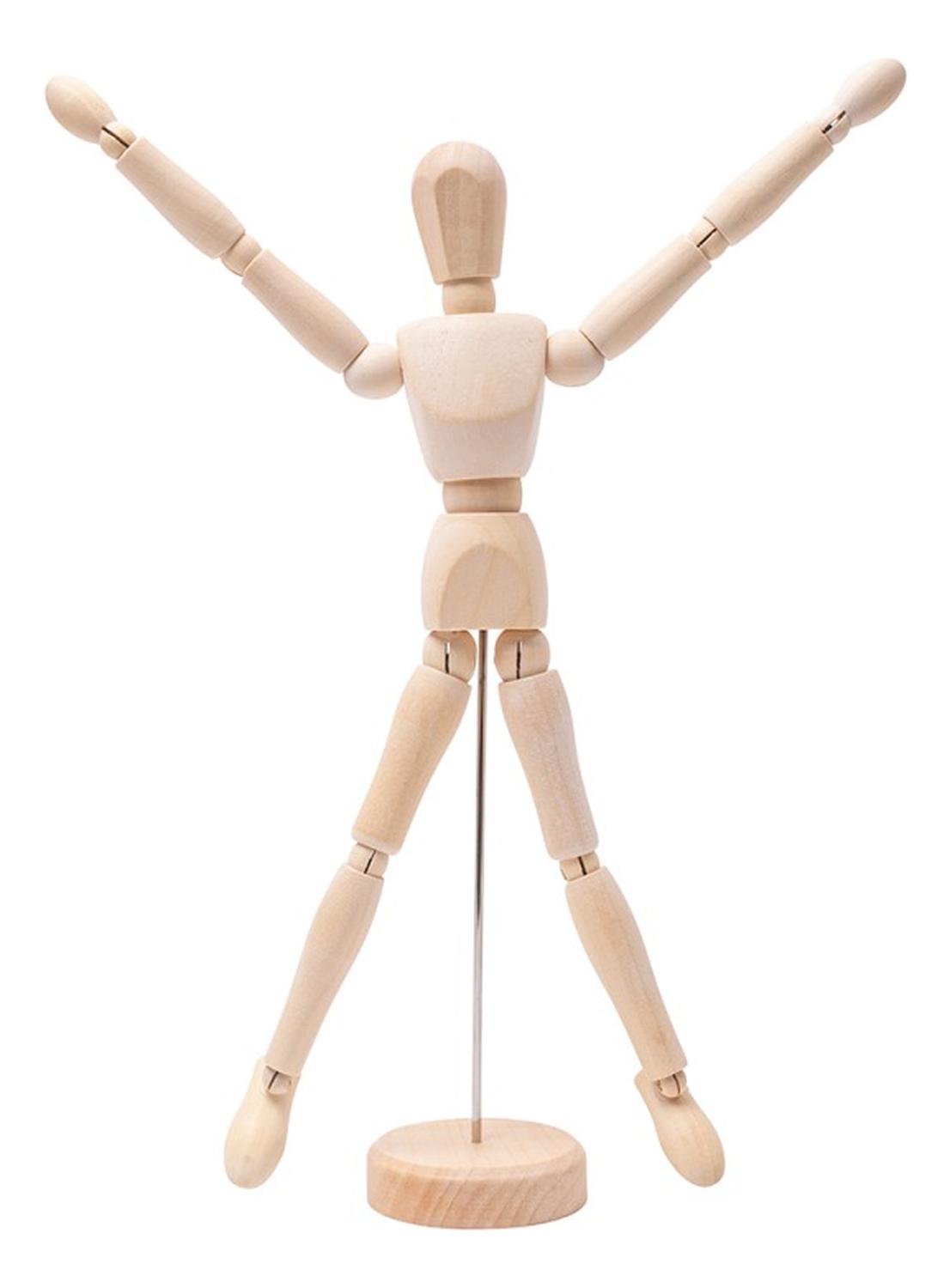 MANIQUI ARTICULADO DE MADERA PARA DIBUJO 30 CM - 3