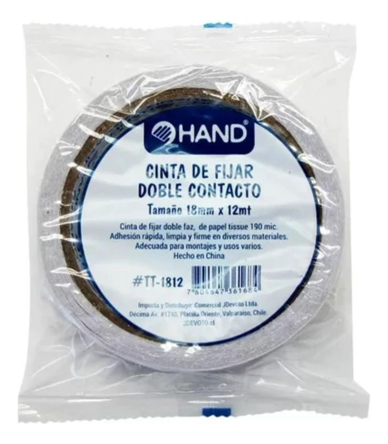 CINTA DE FIJAR DOBLE CONTACTO, TRANSFERIBLE 18MM X 12 METROS - 3