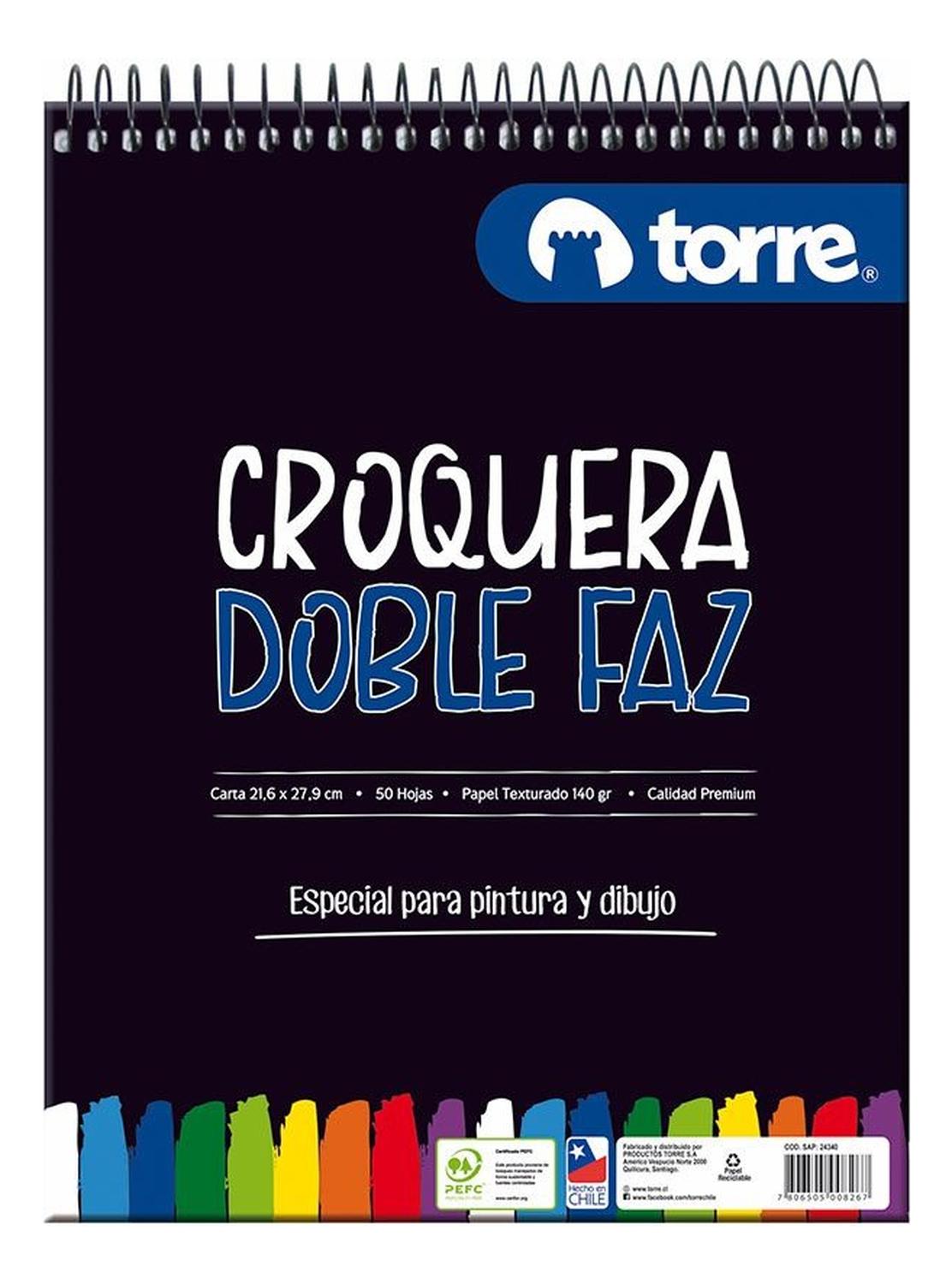 CROQUERA DOBLE FAZ CARTA 21,6X27,9 CM 50 HOJAS. TORRE - 1