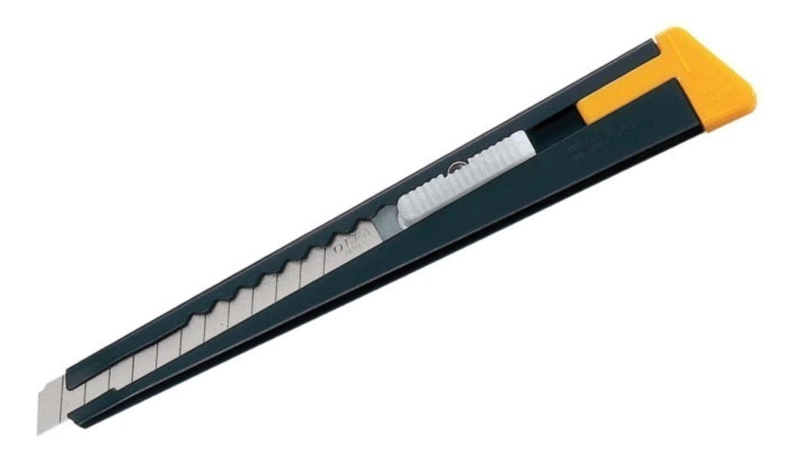 CUCHILLO OLFA 180 BLACK METALICO 9MM SEGURO AUTOMATICO - 3