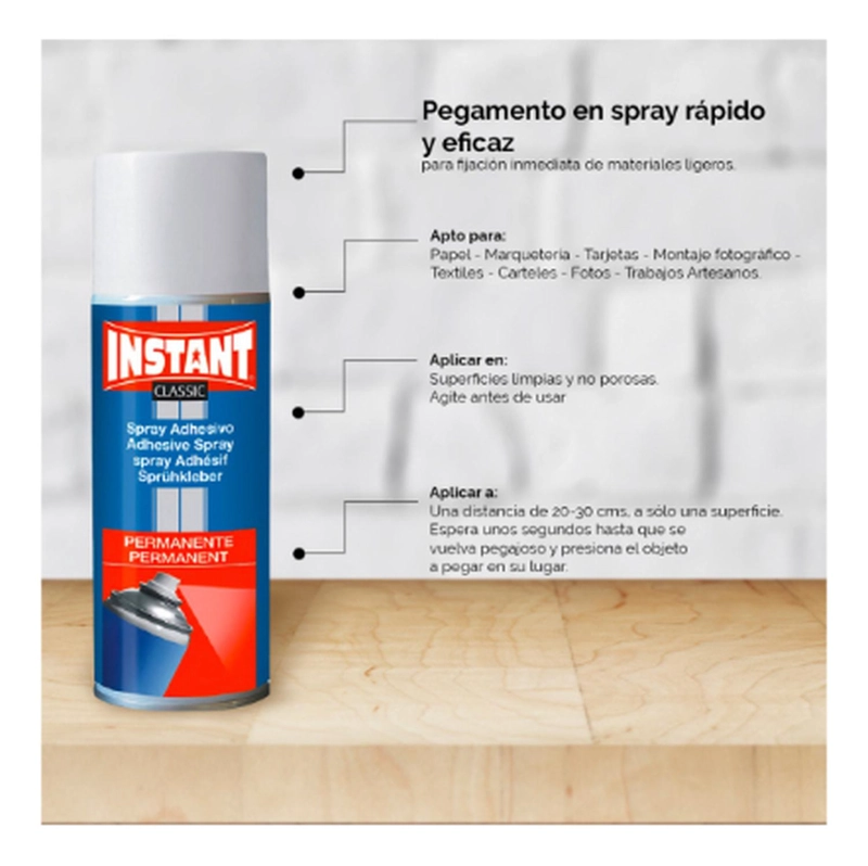 SPRAY ADHESIVO PERMANENTE INSTANT 400ML - 3
