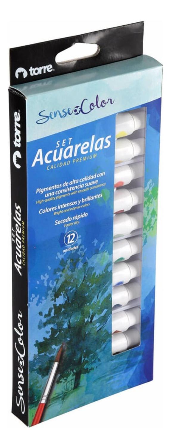 SET ACUARELAS EN TUBO 12 COLORES. TORRE. SENSE OF COLOR - 3