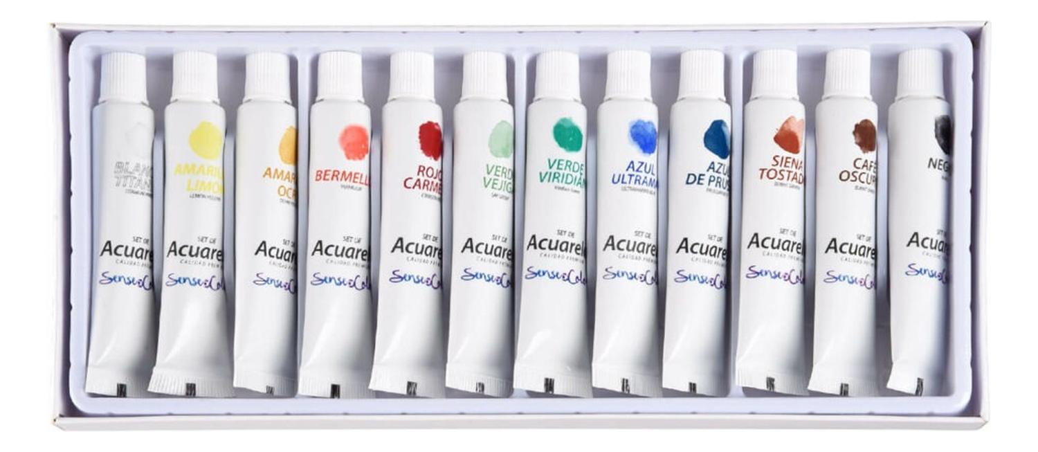 SET ACUARELAS EN TUBO 12 COLORES. TORRE. SENSE OF COLOR - 4