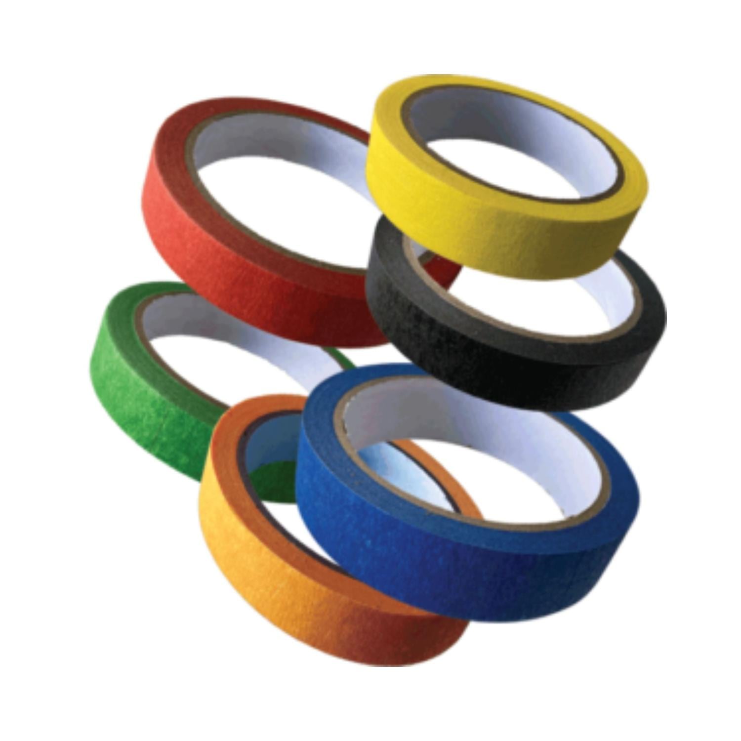 CINTA ENMASCARAR MASKING TAPE COLOR 18MMX20M 6 UNID - 2