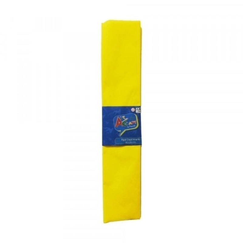 PAPEL CREPE 10 PLIEGOS DE 50X200 CM ART & CRAFT Amarillo