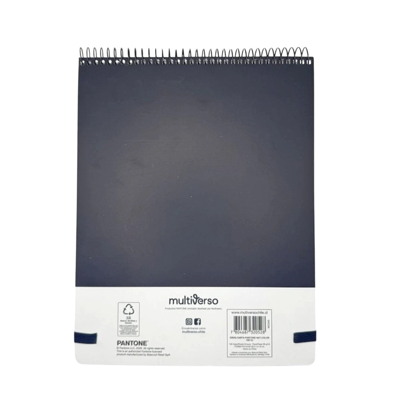 CROQUERA PANTONE CARTA CIERRE CON ELASTICO 100 HOJAS 80G/M2 - 3
