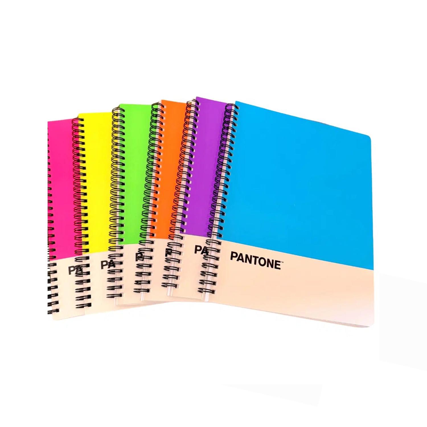 PACK 6 CUADERNOS UNIVERSITARIO COLORES FLUOR 100 HOJAS 7MM - 3