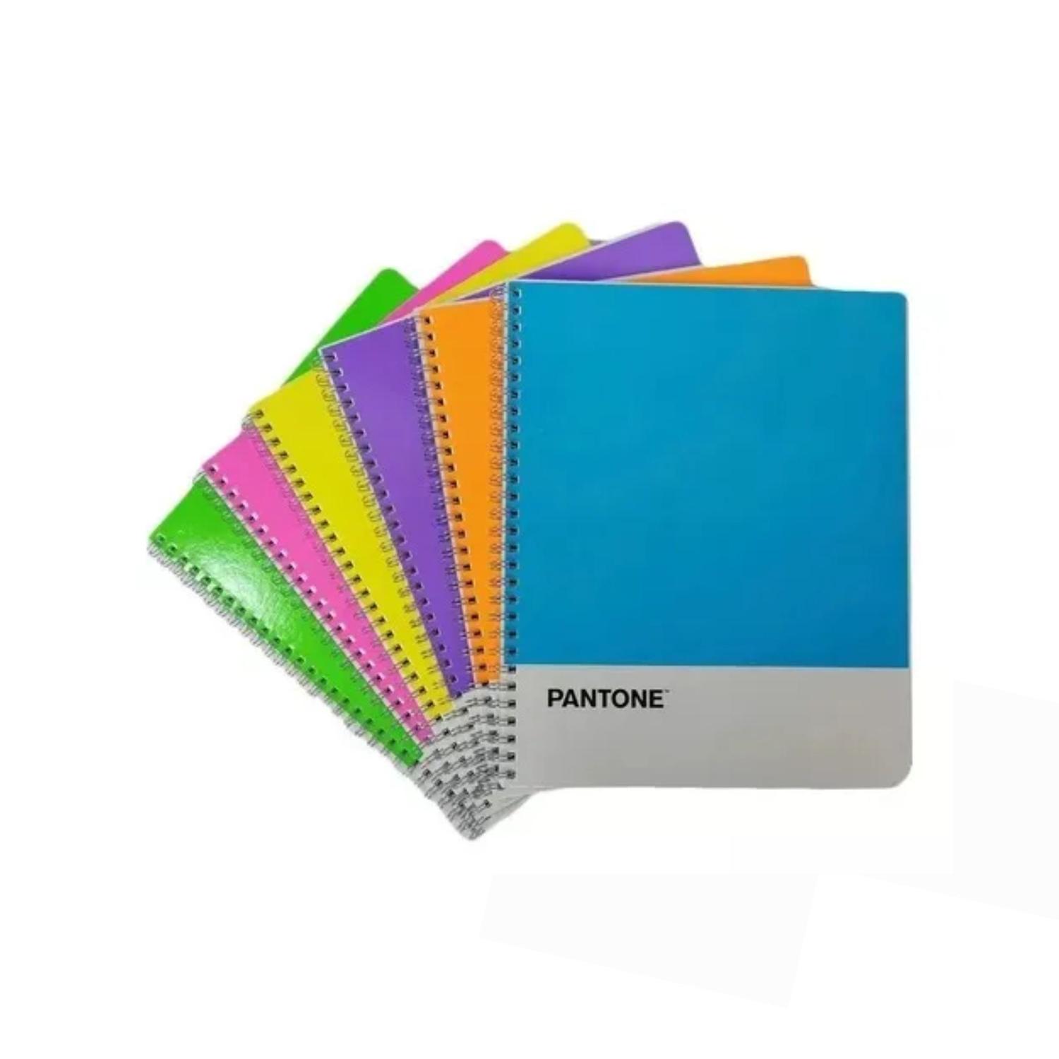 PACK 6 CUADERNOS UNIVERSITARIO COLORES FLUOR 100 HOJAS 7MM - 4
