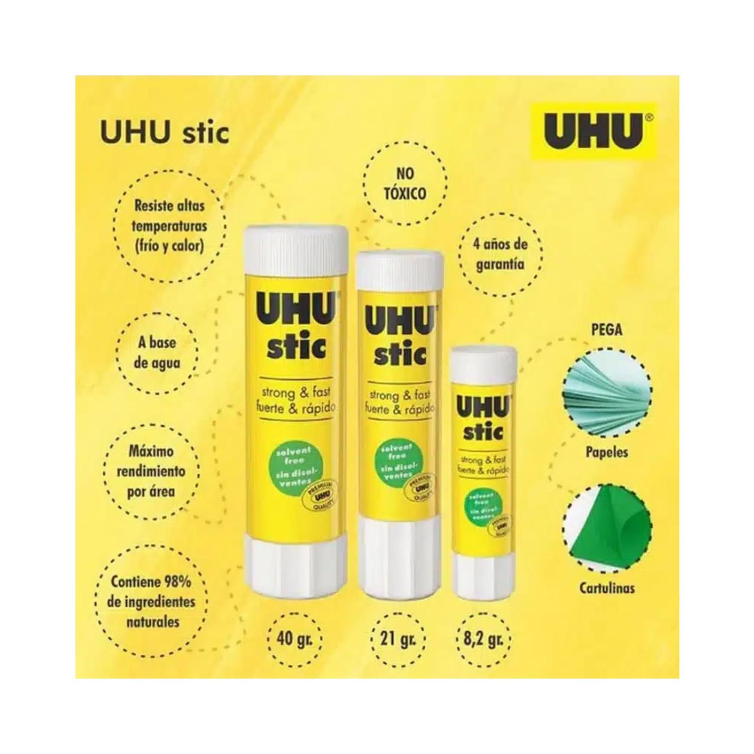 UHU STIC PEGAMENTO, ADHESIVO EN BARRA 21GRS. 3 UNID - 4
