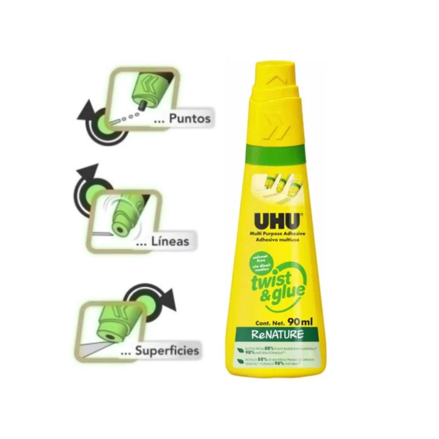 PEGAMENTO UNIVERSAL TWIST & GLUE RENATURE 90 ML. UHU - 2