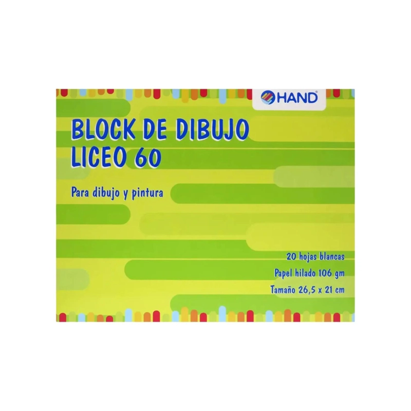 BLOCK DE DIBUJO LICEO 60, 20 HOJAS. HAND - 1