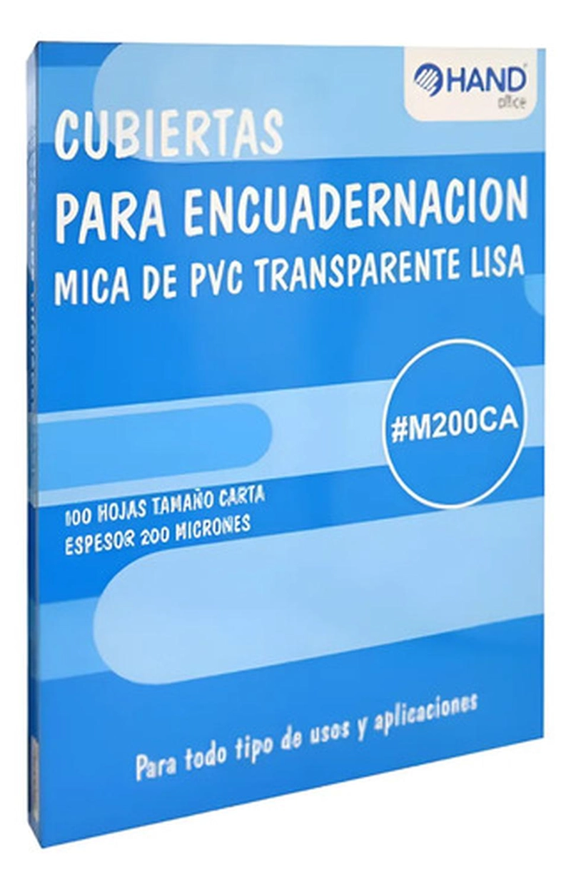 MICA ENCUADERNAR LISA CARTA NATURAL, 100 UN, 200MIC. HAND - 1