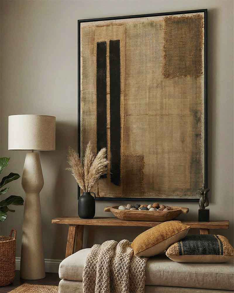 CUADRO CANVAS DECORATIVO TEXTURED 80X120 CM CON MARCO F50096 MARVY - 1