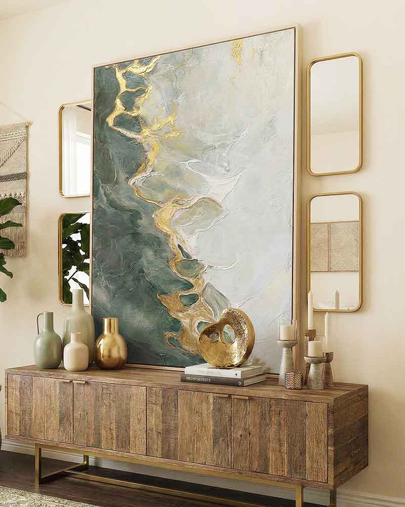 CUADRO CANVAS DECORATIVO GOLD 80X120 CM CON MARCO M50181 MARVY - 1