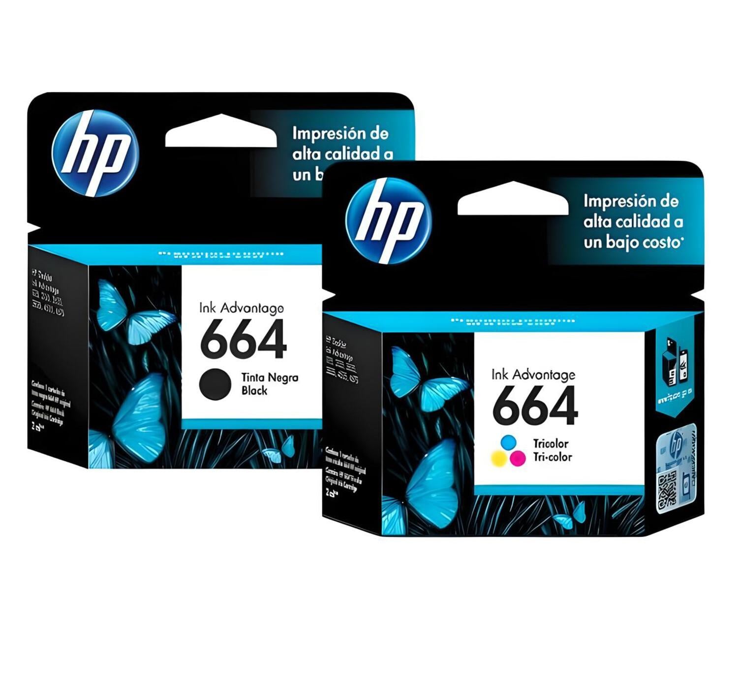 PACK HP NEGRO CARTUCHOS 664 ORIGINAL / TRICOLOR - 1