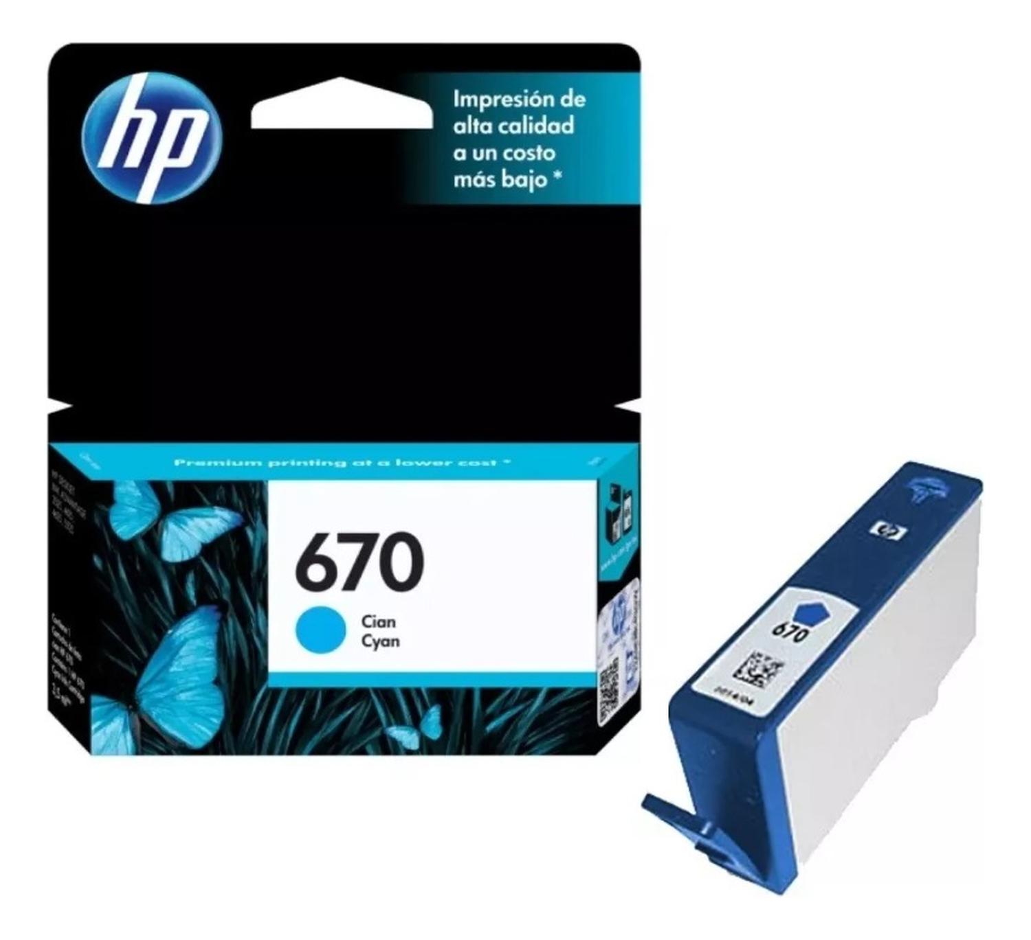 CARTUCHO HP CYAN 670 ORIGINAL - 2